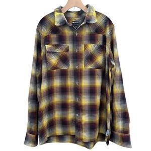 Outdoor Research Feedback Flannel Shirt Mens XL Multicolor Knit Hiking FLAWED